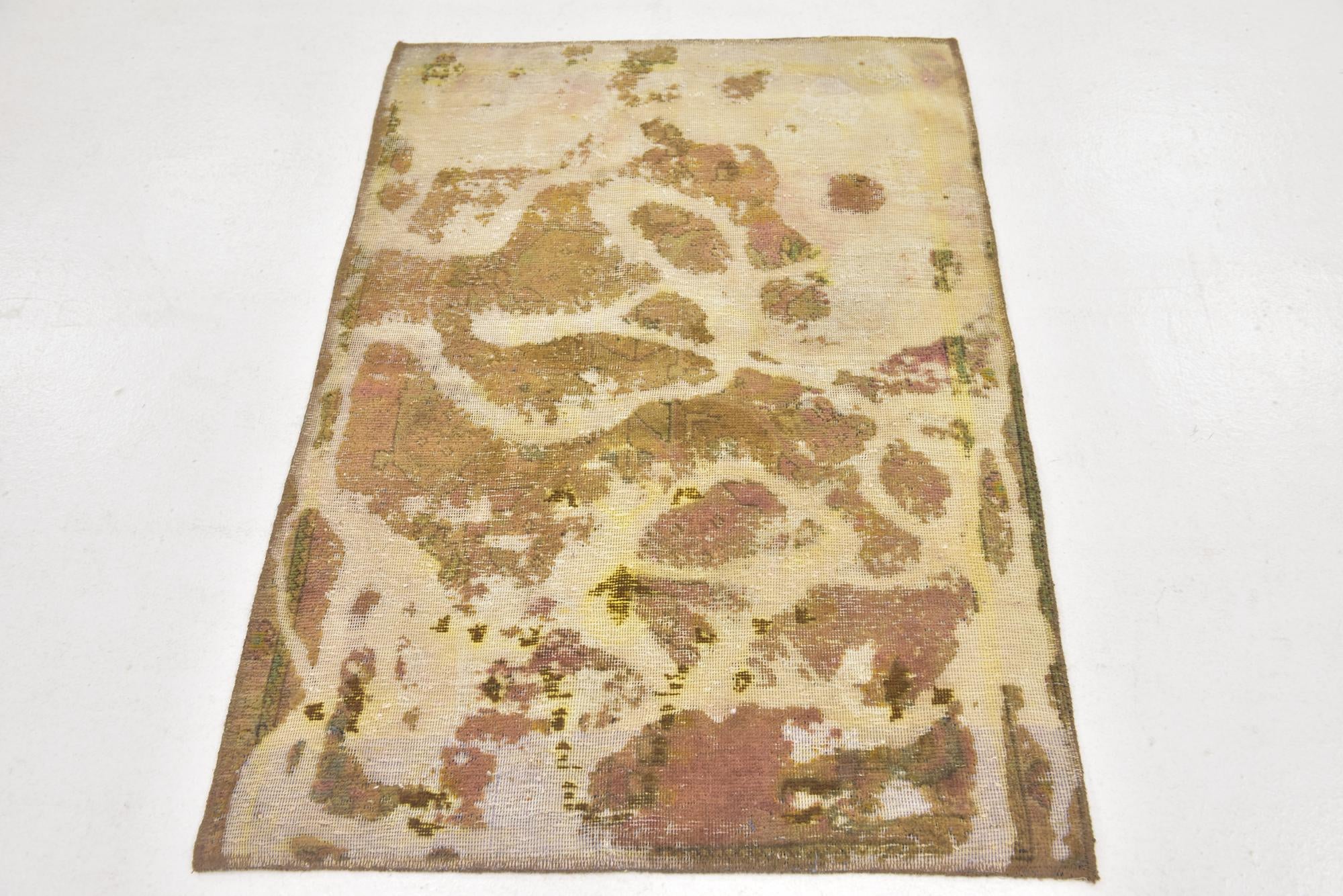 2' 10 x 4' 3 Hand Knotted Ultra Vintage Persian Wool Rug
