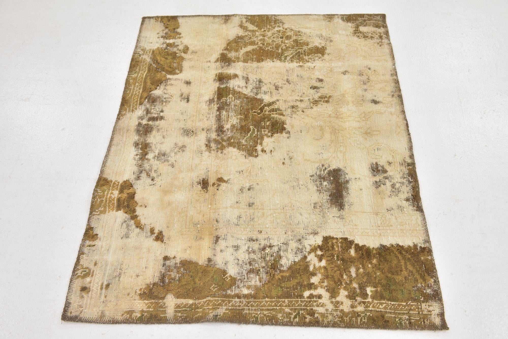 90cm x 125cm anudado a mano Ultra Vintage Alfombra Persa Lana