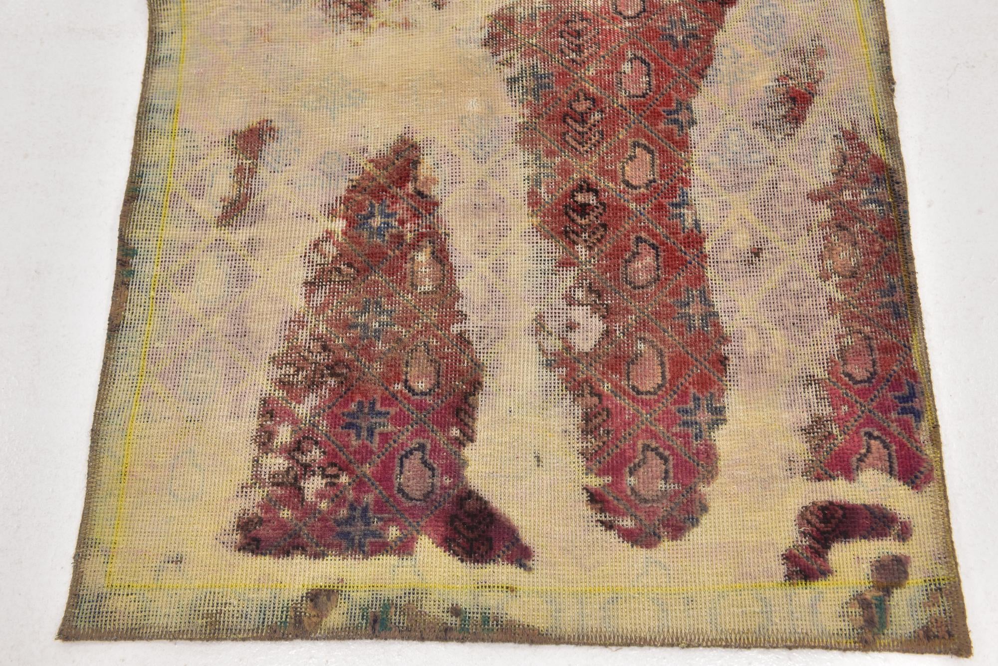 3' x 4' 6 Hand Knotted Ultra Vintage Persian Wool Rug