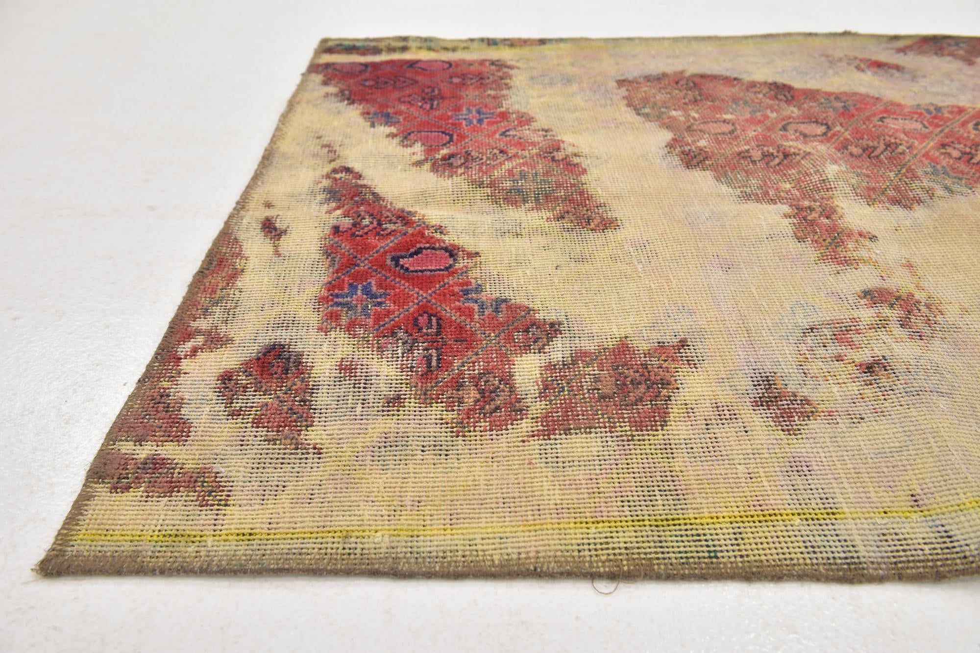 3' x 4' 6 Hand Knotted Ultra Vintage Persian Wool Rug