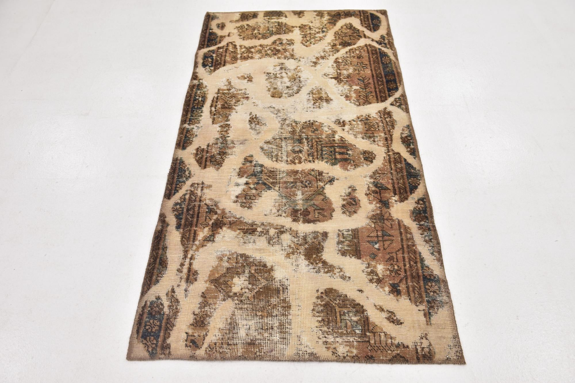 3' x 5' 9 Hand Knotted Ultra Vintage Persian Wool Rug
