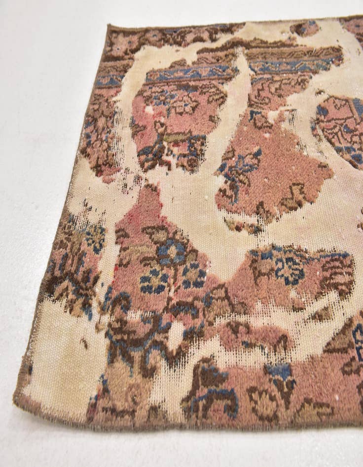 Detail image of 2' 8 x 4' 9  Hand Knotted Ultra Vintage Persian Wool Rug