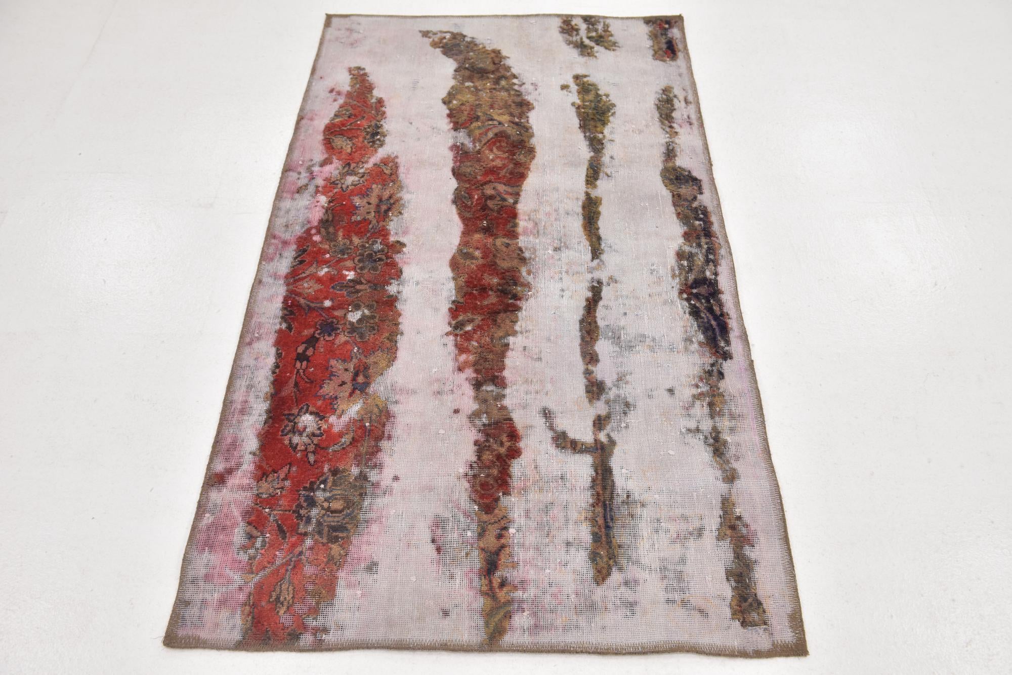 3' x 5' 4 Hand Knotted Ultra Vintage Persian Wool Rug