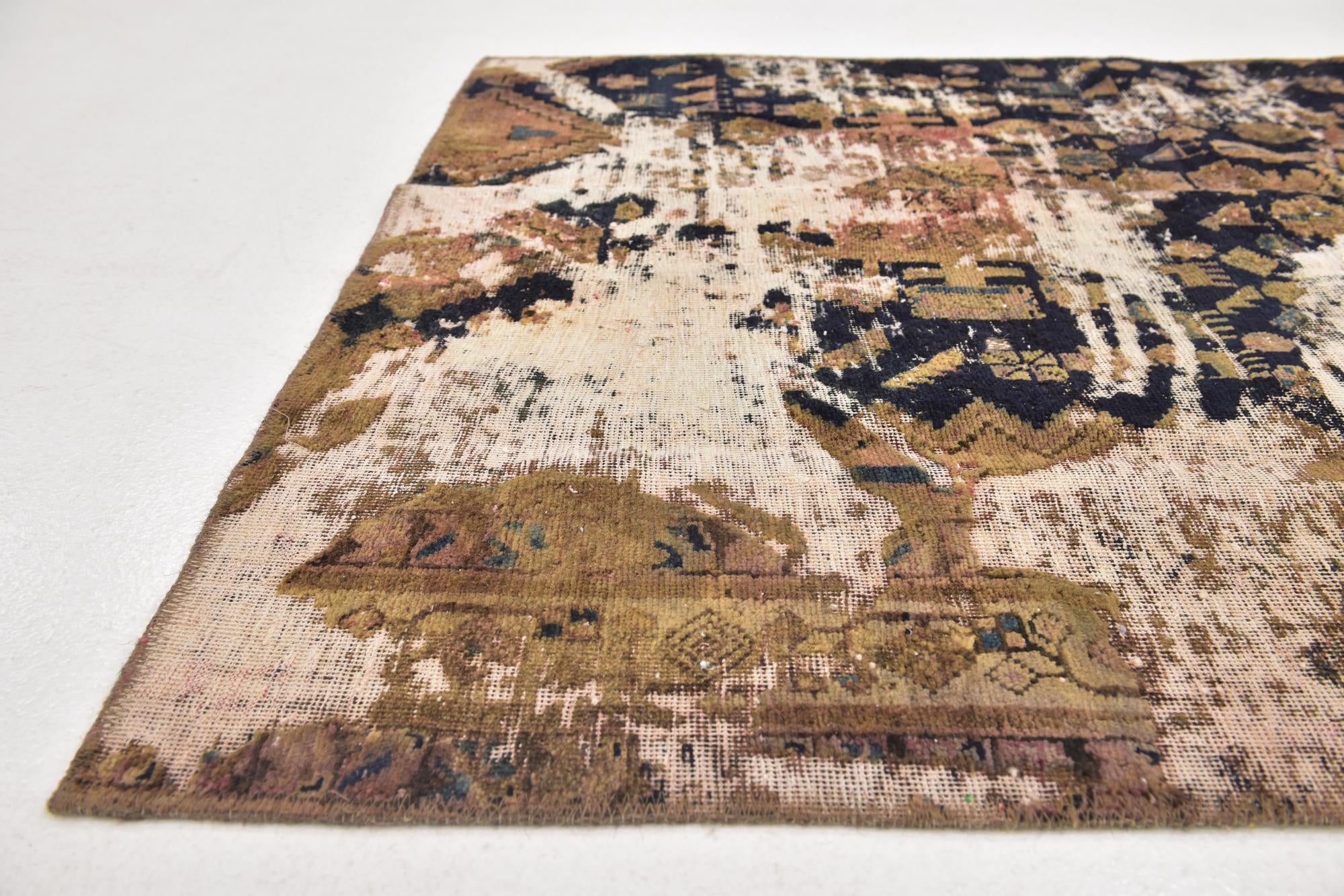 3' 9 x 6' Hand Knotted Ultra Vintage Persian Wool Rug