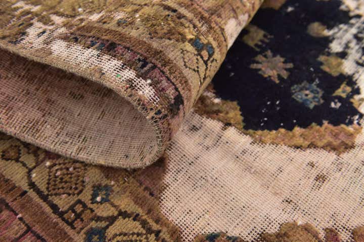 3' 9 x 6' Hand Knotted Ultra Vintage Persian Wool Rug