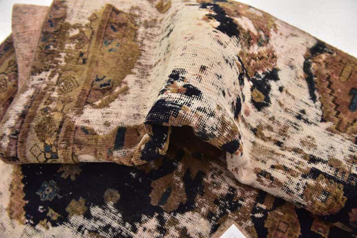 3' 9 x 6' Hand Knotted Ultra Vintage Persian Wool Rug