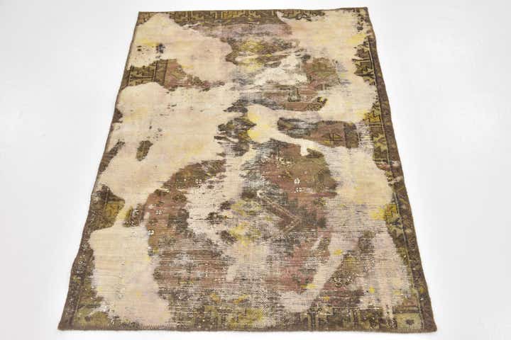 3' x 4' 4 Hand Knotted Ultra Vintage Persian Wool Rug