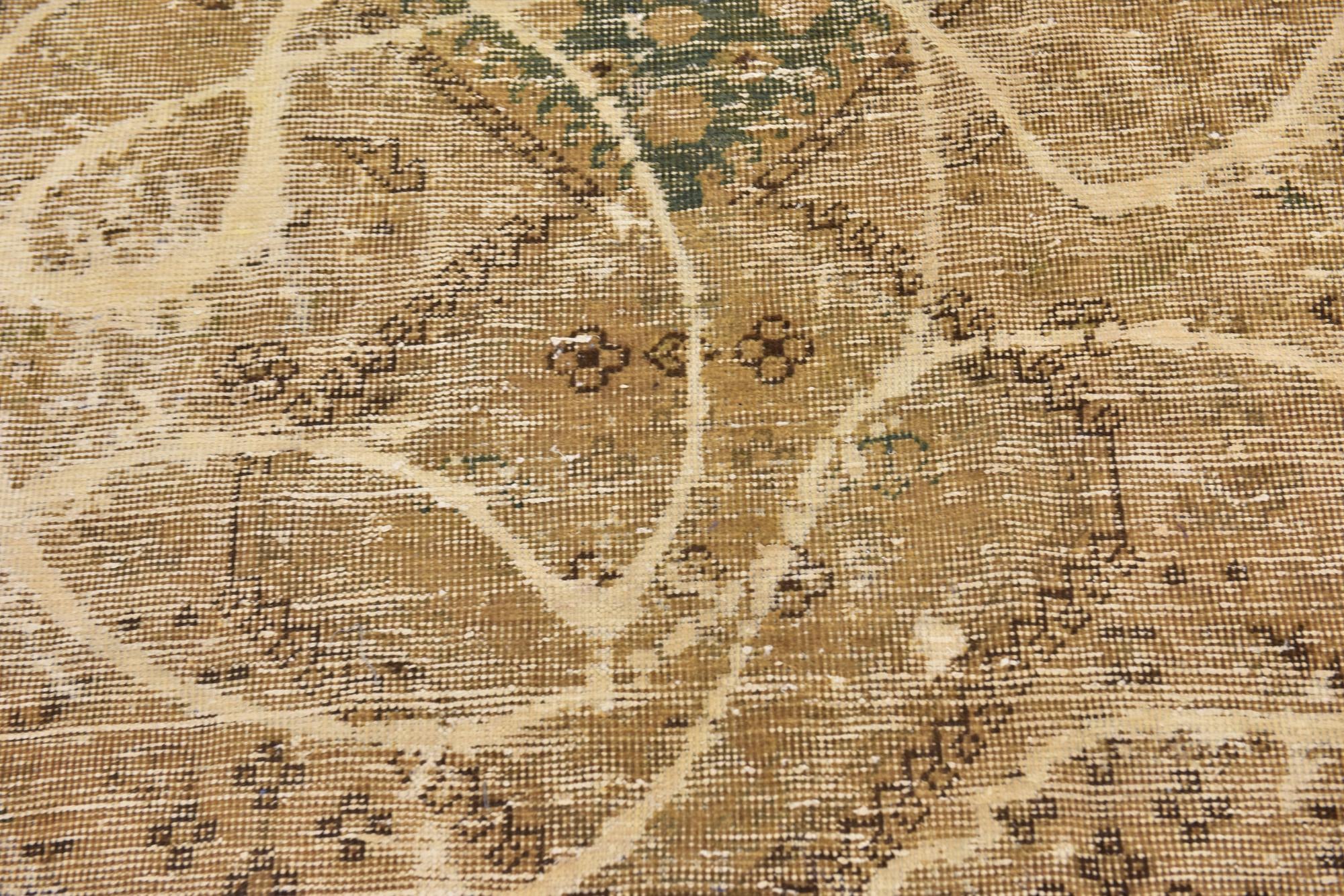 4' 6 x 6' 2 Hand Knotted Ultra Vintage Persian Wool Rug