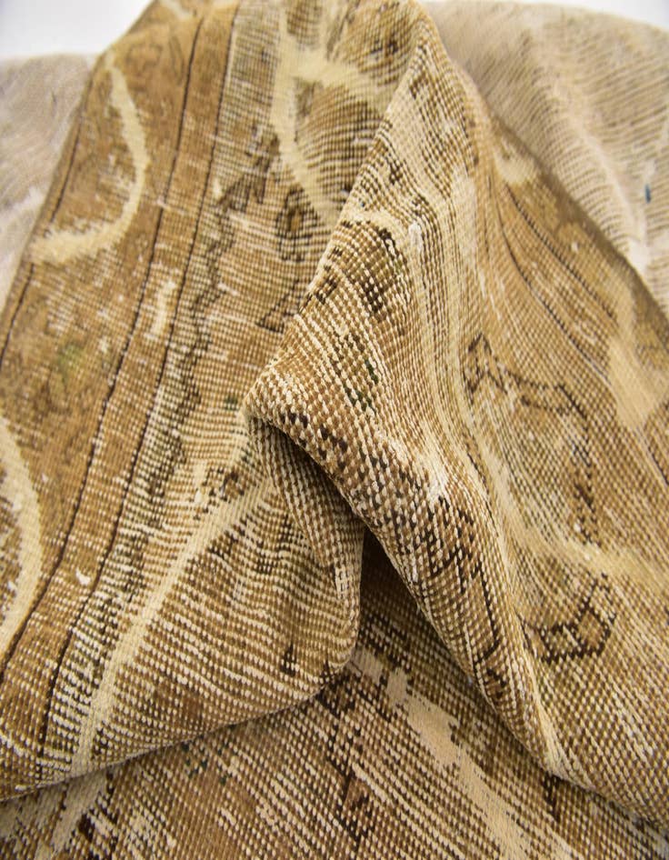 Detail image of 4' 6 x 6' 2  Hand Knotted Ultra Vintage Persian Wool Rug