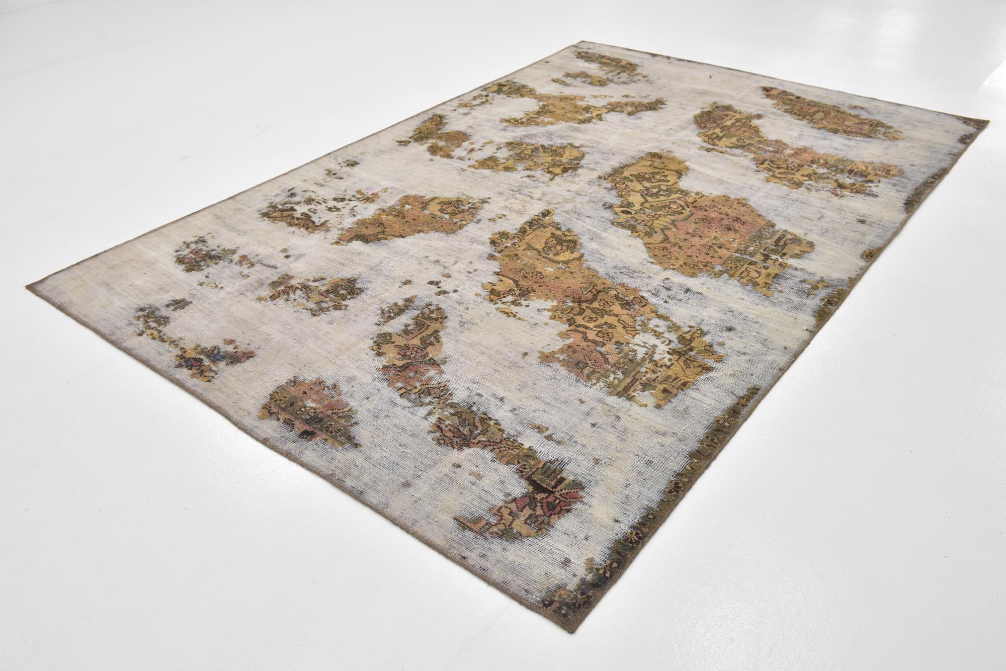 6' x 9' 3 Hand Knotted Ultra Vintage Persian Wool Rug