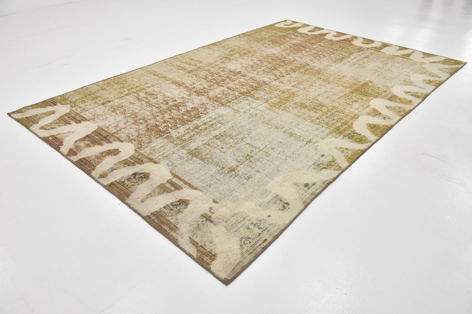 7' 2 x 11' 2 Hand Knotted Ultra Vintage Persian Wool Rug