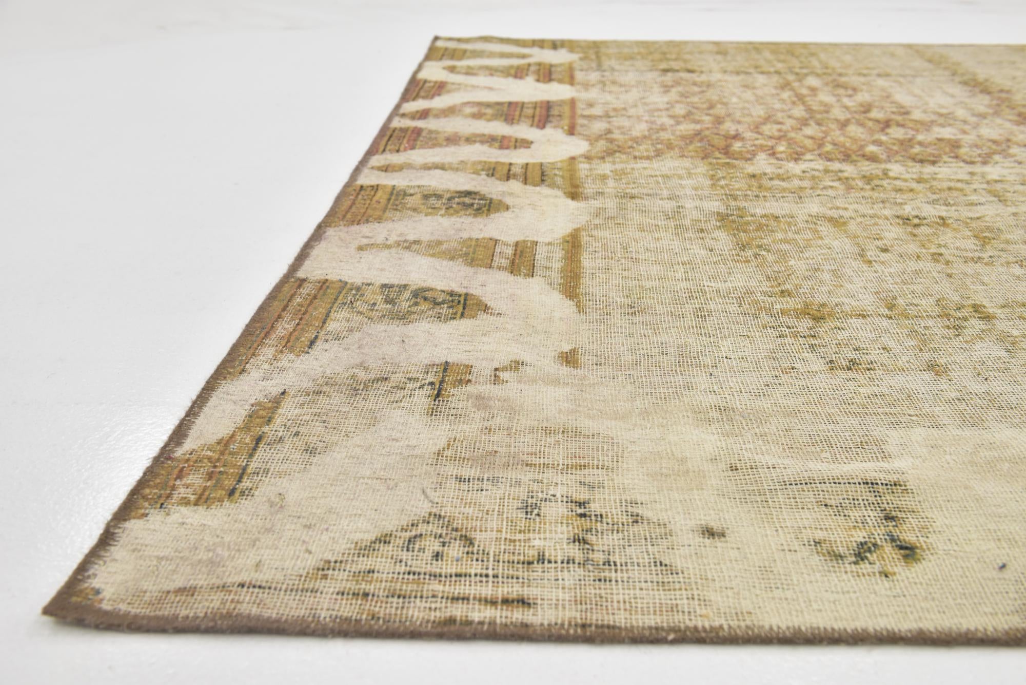 7' 2 x 11' 2 Hand Knotted Ultra Vintage Persian Wool Rug