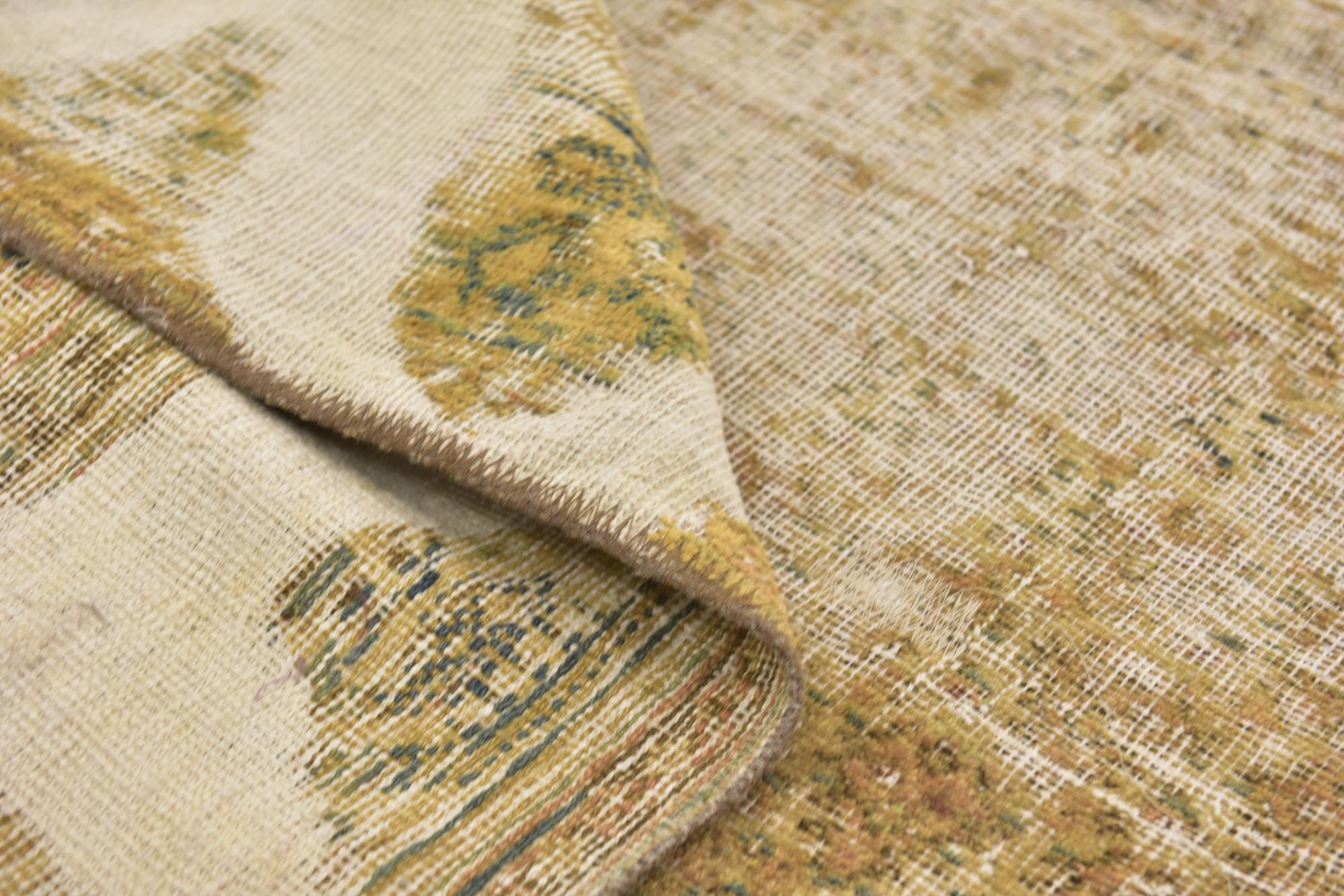 7' 2 x 11' 2 Hand Knotted Ultra Vintage Persian Wool Rug