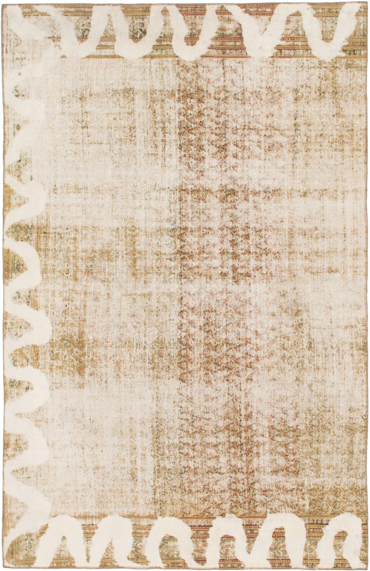 7' 2 x 11' 2 Hand Knotted Ultra Vintage Persian Wool Rug