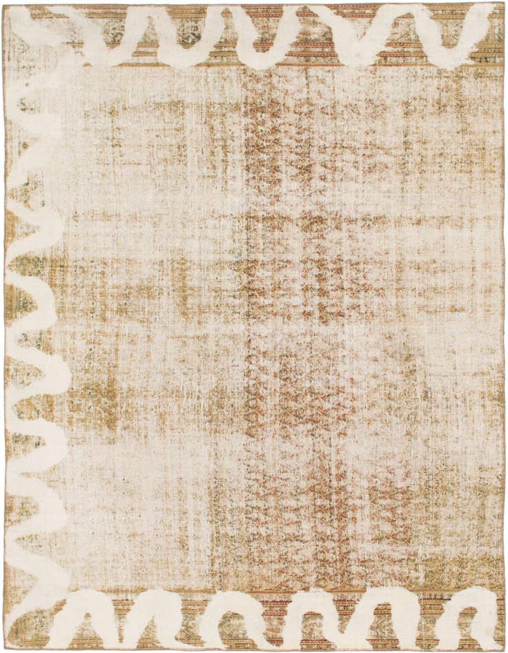 Detail image of 7' 2 x 11' 2 Hand Knotted Ultra Vintage Persian Wool Rug