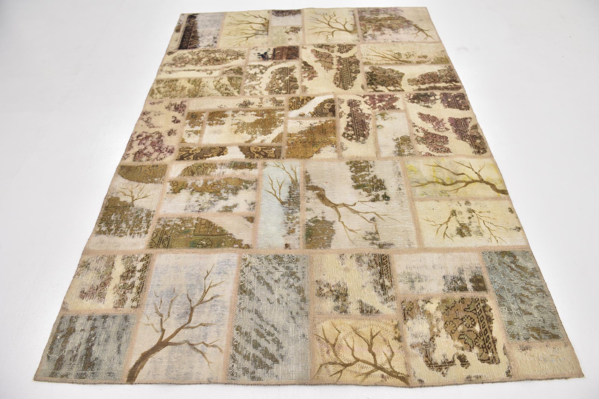 5' 4 x 7' 8 Hand Knotted Ultra Vintage Persian Wool Rug