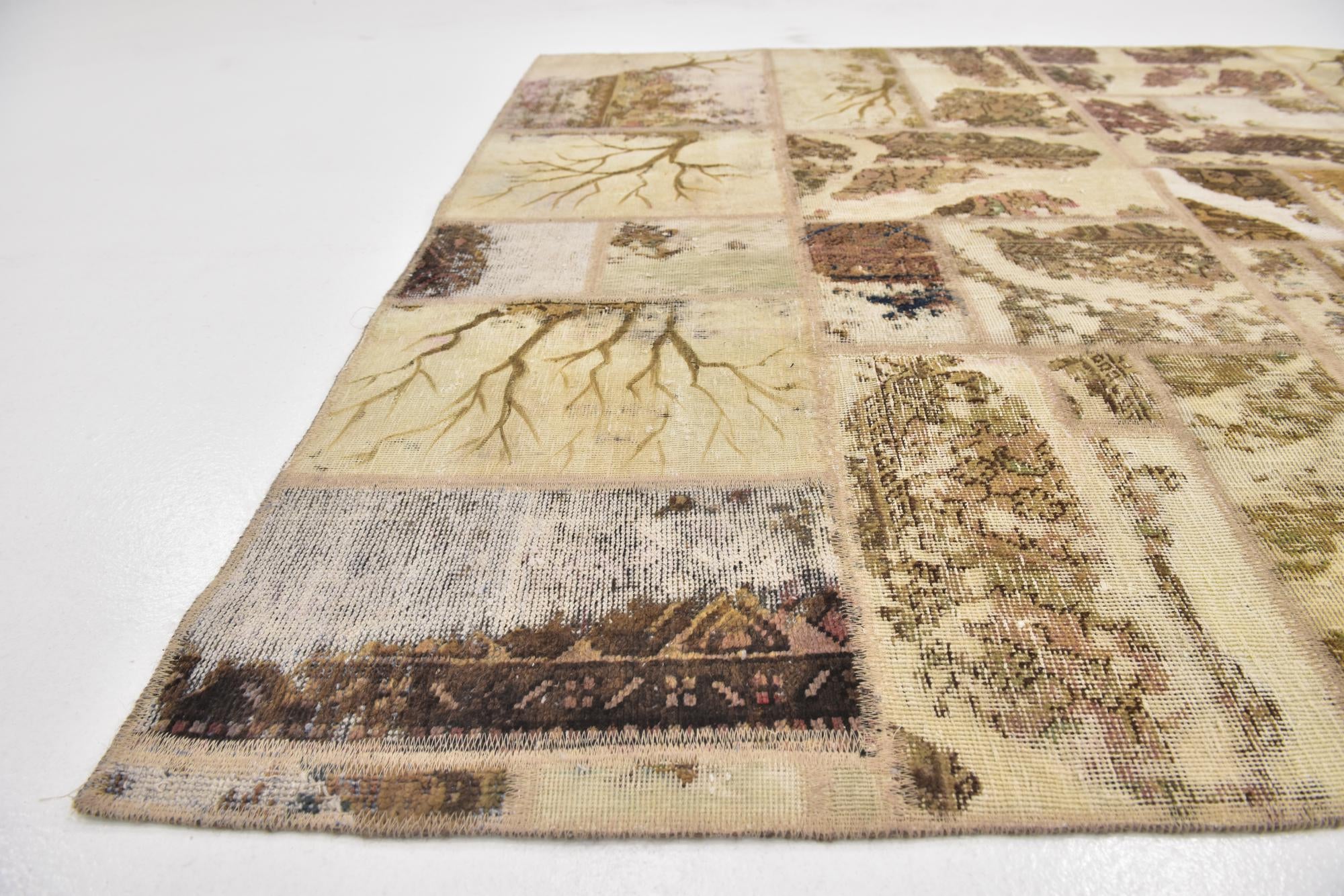 5' 4 x 7' 8 Hand Knotted Ultra Vintage Persian Wool Rug