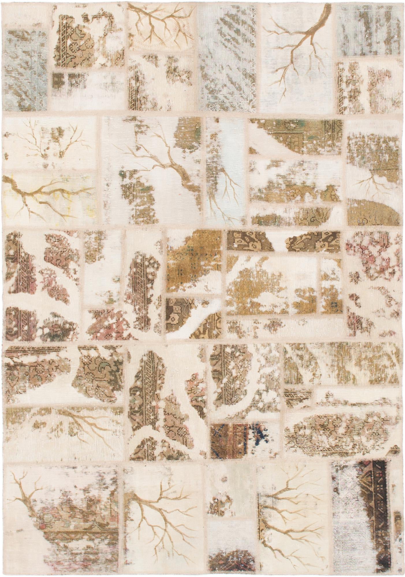 5' 4 x 7' 8 Hand Knotted Ultra Vintage Persian Wool Rug