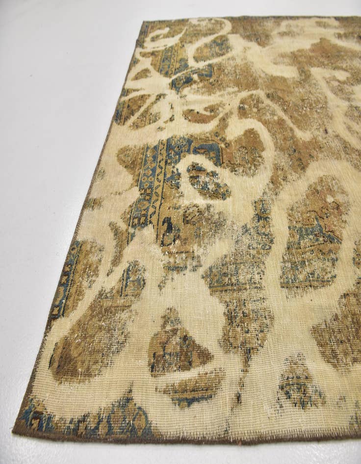 Detail image of 5' 10 x 8' 10  Hand Knotted Ultra Vintage Persian Wool Rug