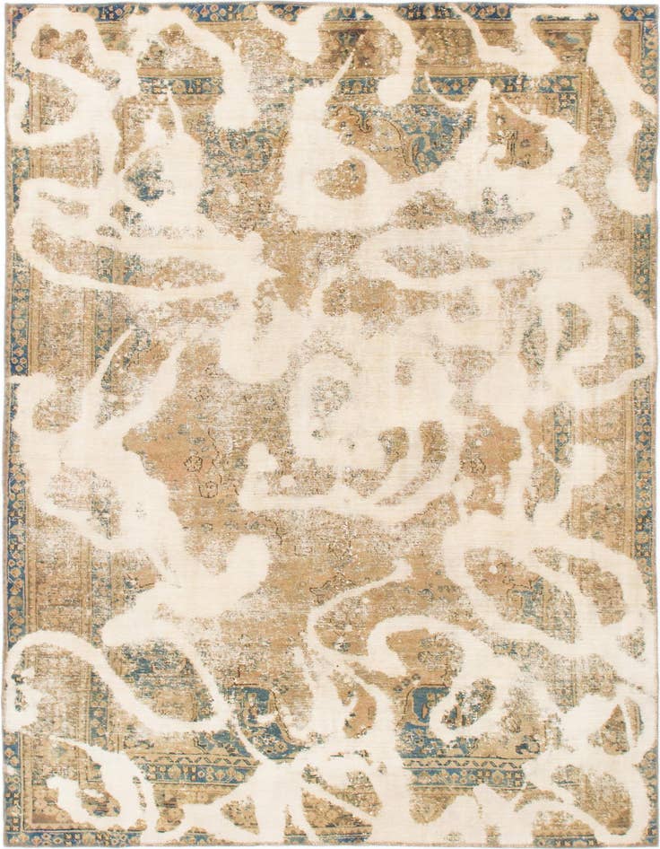 Detail image of 5' 10 x 8' 10 Hand Knotted Ultra Vintage Persian Wool Rug