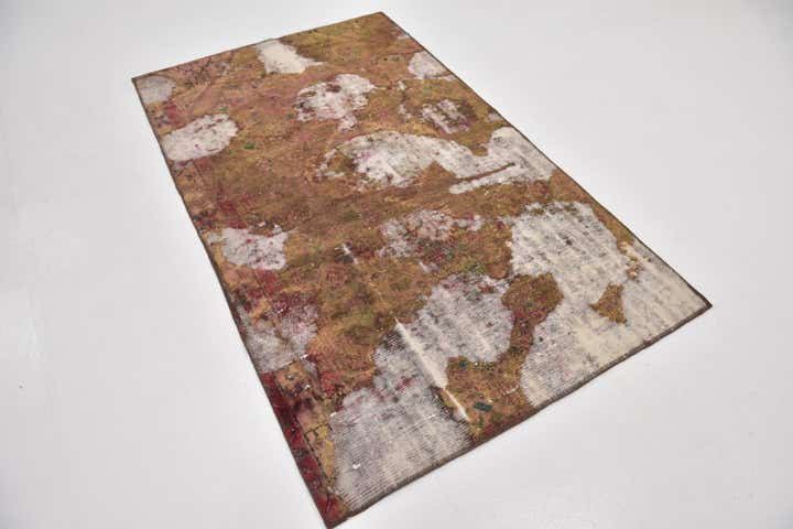 4' x 6' 7 Hand Knotted Ultra Vintage Persian Wool Rug