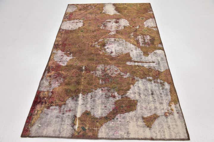 4' x 6' 7 Hand Knotted Ultra Vintage Persian Wool Rug