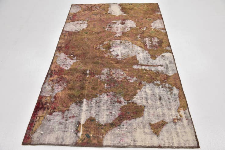 Detail image of 4' x 6' 7 Hand Knotted Ultra Vintage Persian Wool Rug