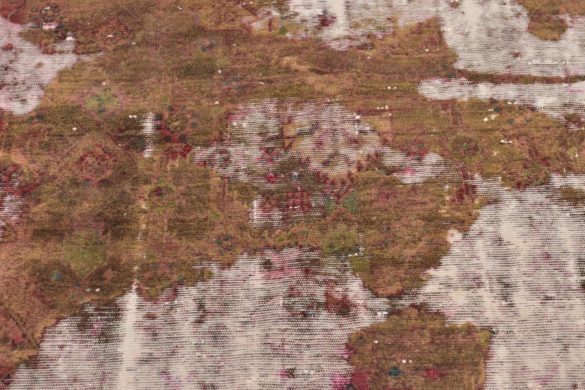 4' x 6' 7 Hand Knotted Ultra Vintage Persian Wool Rug