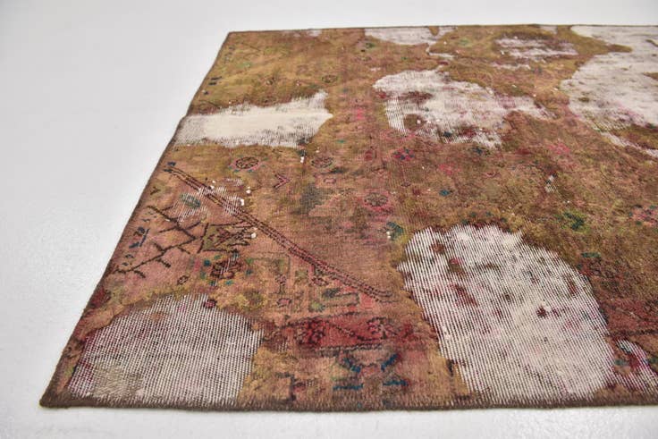 Detail image of 4' x 6' 7 Hand Knotted Ultra Vintage Persian Wool Rug