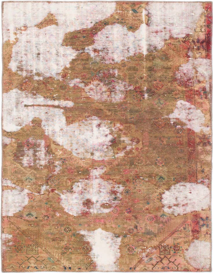 Detail image of 4' x 6' 7 Hand Knotted Ultra Vintage Persian Wool Rug