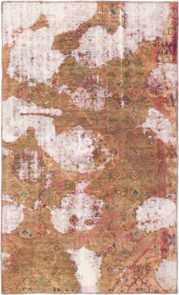 Detail image of 4' x 6' 7 Hand Knotted Ultra Vintage Persian Wool Rug