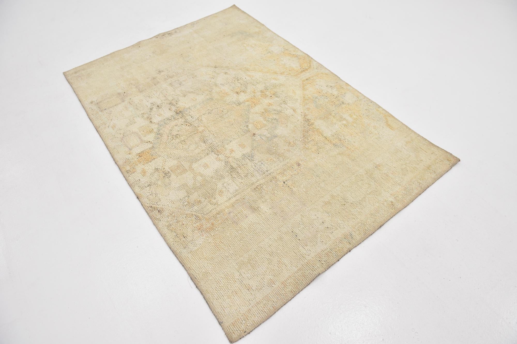 4' 3 x 6' Hand Knotted Ultra Vintage Persian Wool Rug
