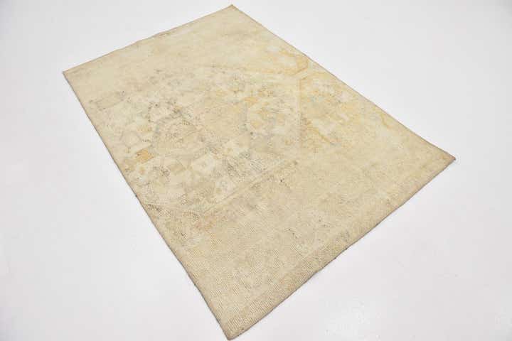 4' 3 x 6' Hand Knotted Ultra Vintage Persian Wool Rug