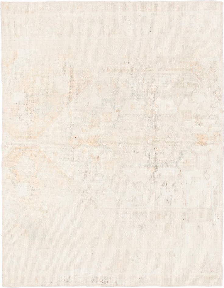 Detail image of 4' 3 x 6' Hand Knotted Ultra Vintage Persian Wool Rug