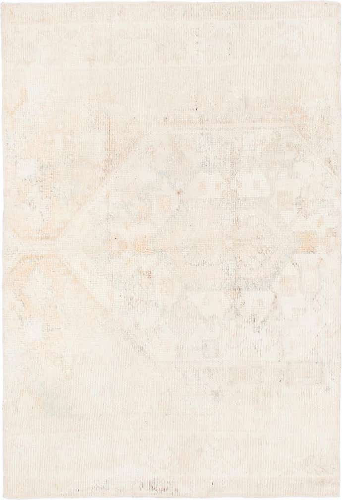 4' 3 x 6' Hand Knotted Ultra Vintage Persian Wool Rug