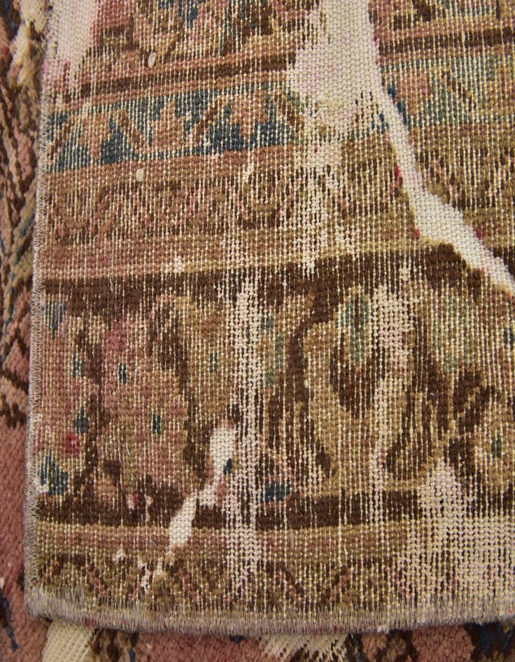 Detail image of 4' 6 x 6' 4  Hand Knotted Ultra Vintage Persian Wool Rug