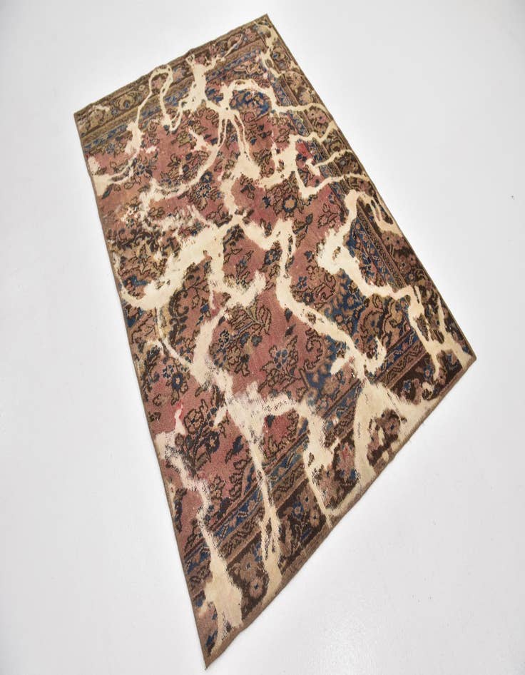 Detail image of 4' 6 x 6' 4  Hand Knotted Ultra Vintage Persian Wool Rug