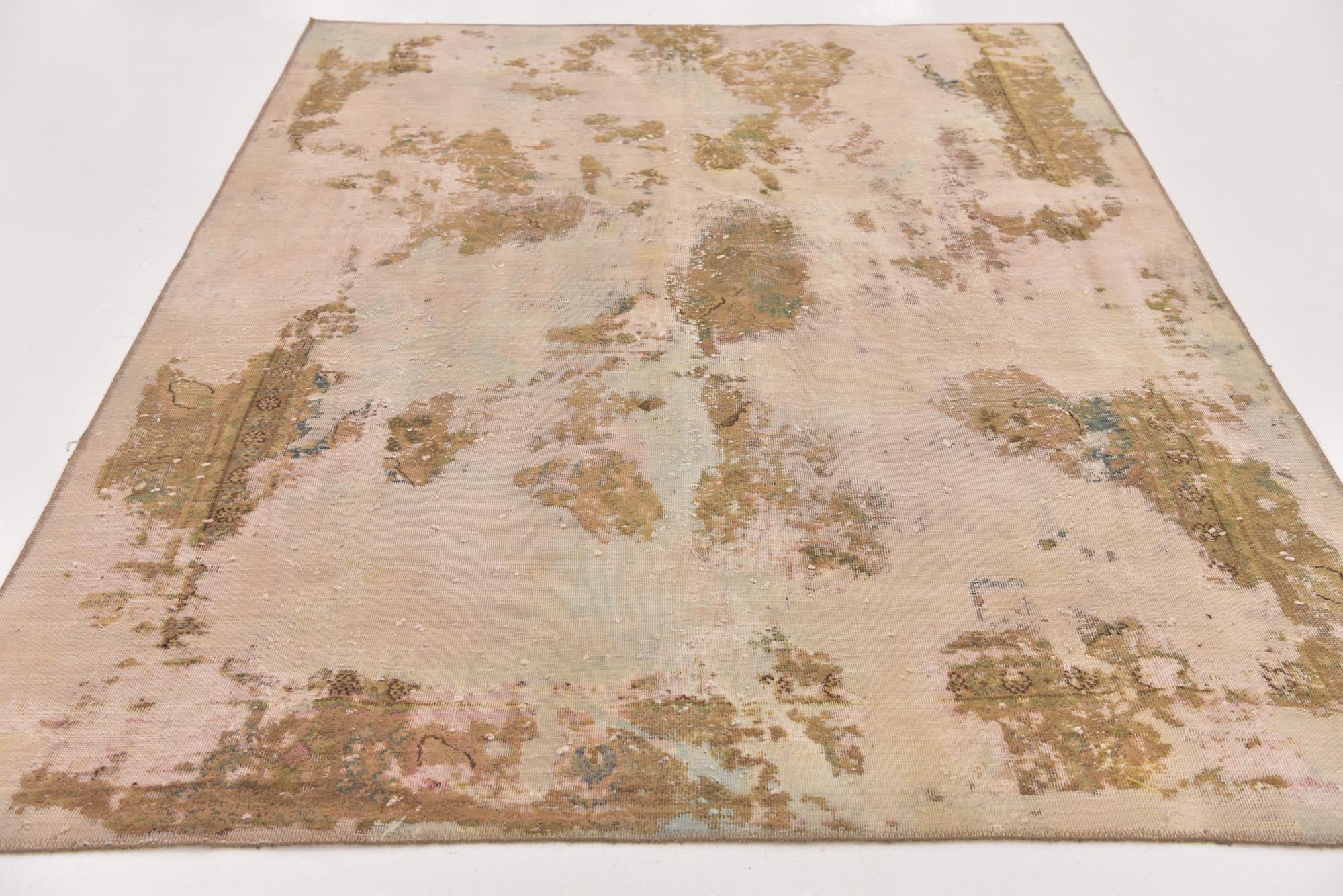 5' 10 x 7' 4 Hand Knotted Ultra Vintage Persian Wool Rug