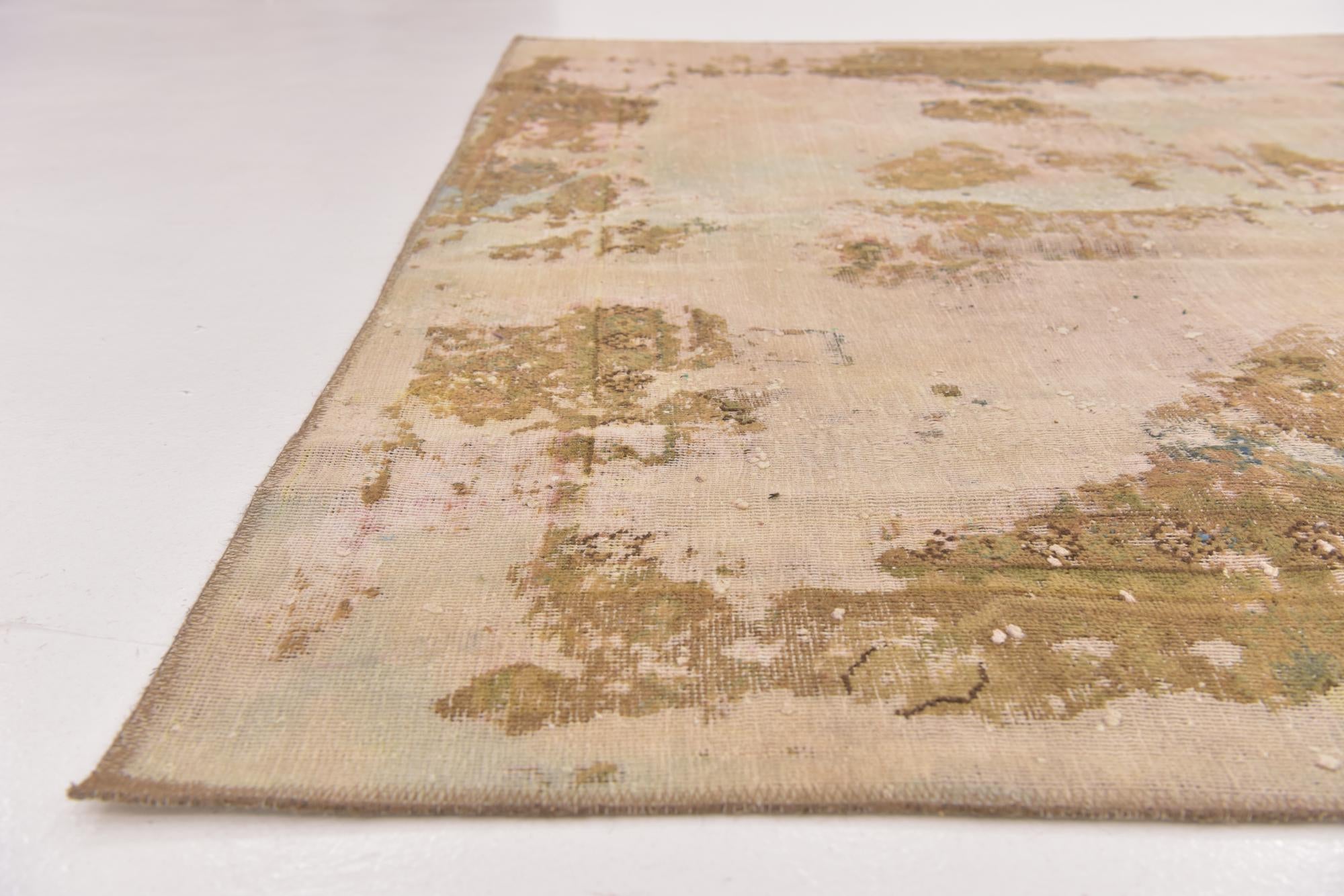 5' 10 x 7' 4 Hand Knotted Ultra Vintage Persian Wool Rug