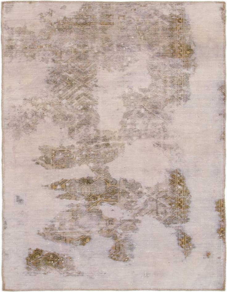 Detail image of 3' 10 x 6' 5 Hand Knotted Ultra Vintage Persian Wool Rug