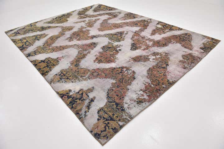 8' 10 x 11' 4 Hand Knotted Ultra Vintage Persian Wool Rug