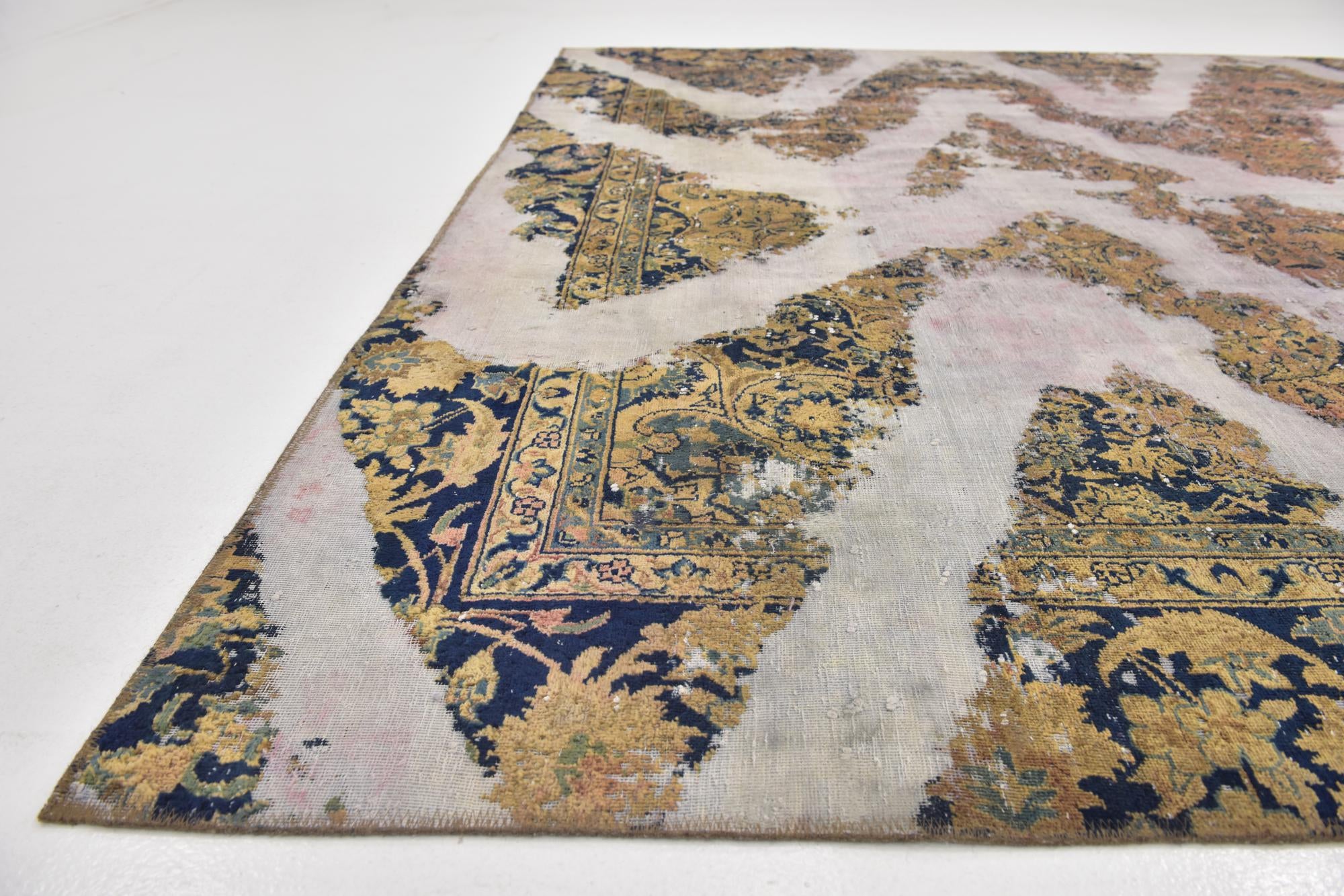 8' 10 x 11' 4 Hand Knotted Ultra Vintage Persian Wool Rug