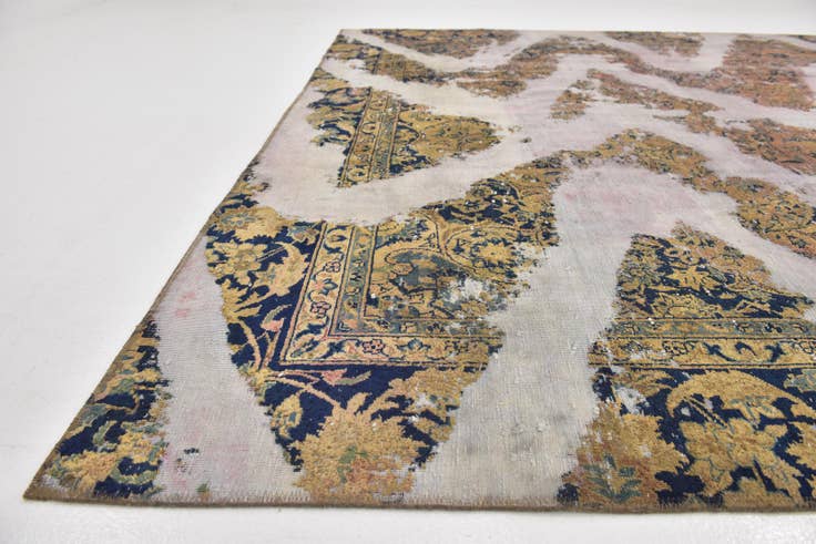 Detail image of 8' 10 x 11' 4 Hand Knotted Ultra Vintage Persian Wool Rug