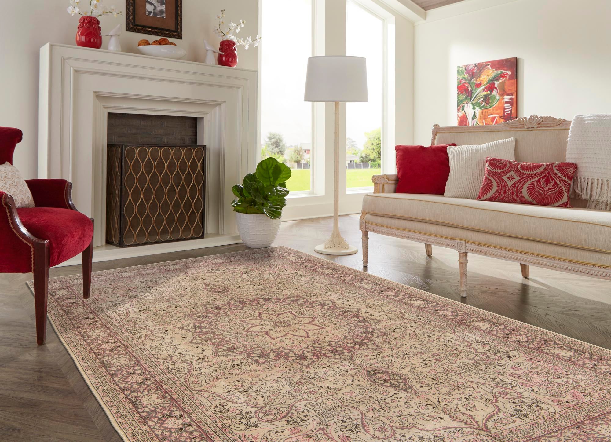 8' 4 x 12' 1 Hand Knotted Ultra Vintage Persian Wool Rug