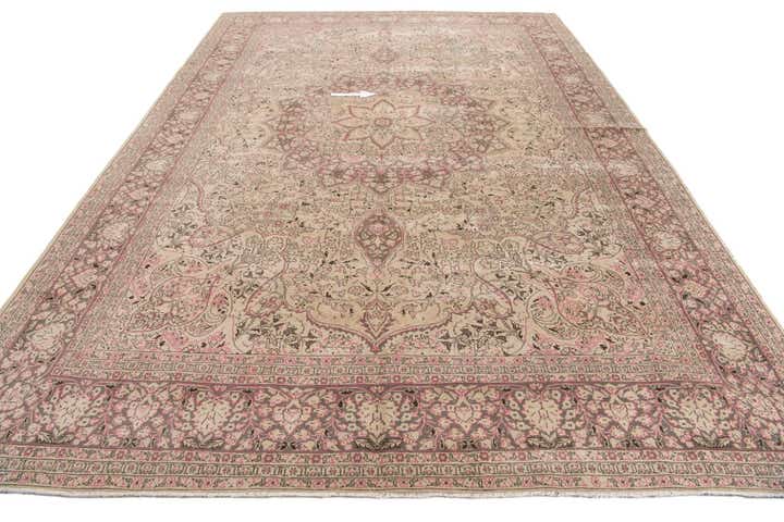 8' 4 x 12' 1 Hand Knotted Ultra Vintage Persian Wool Rug