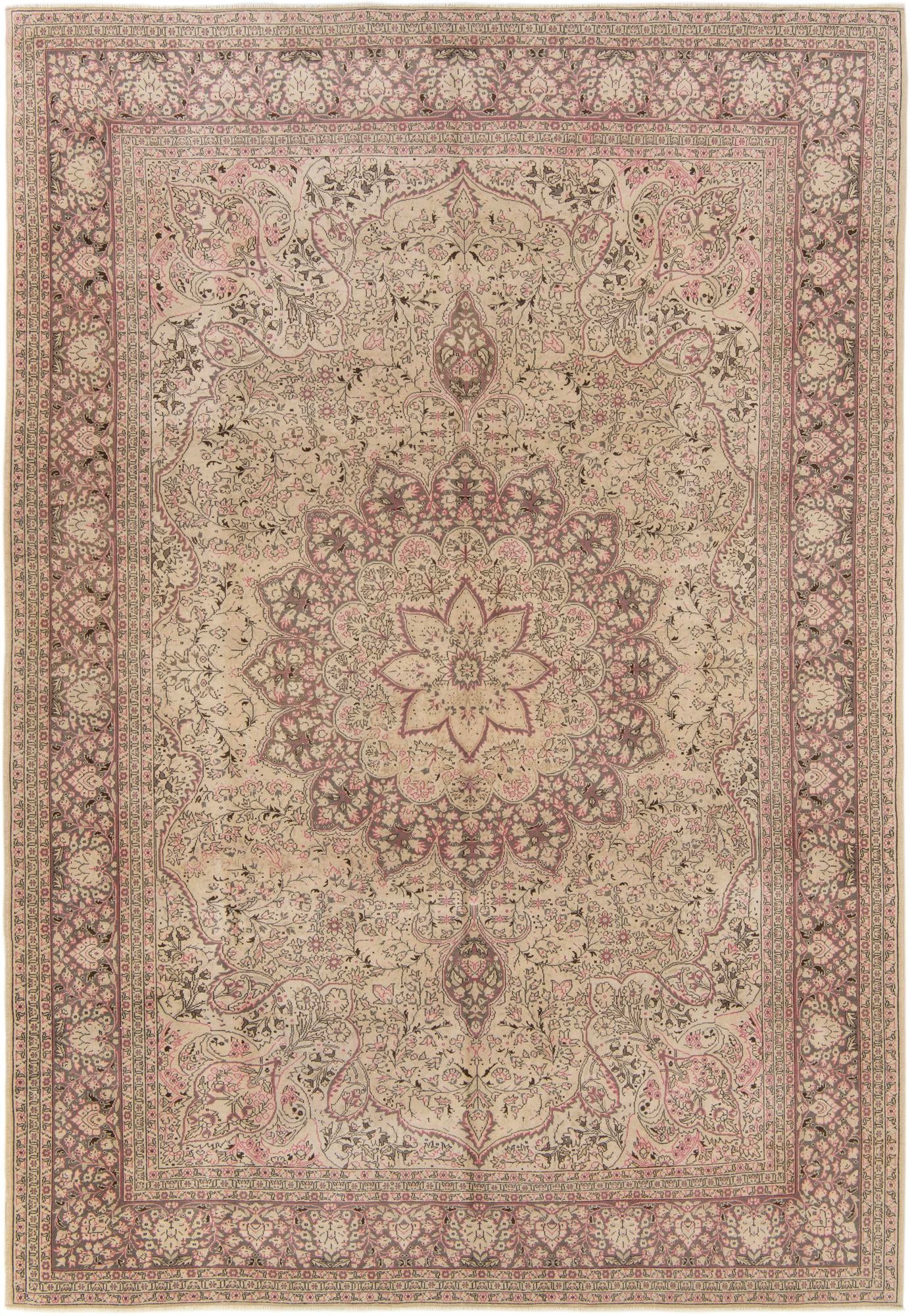 8' 4 x 12' 1 Hand Knotted Ultra Vintage Persian Wool Rug