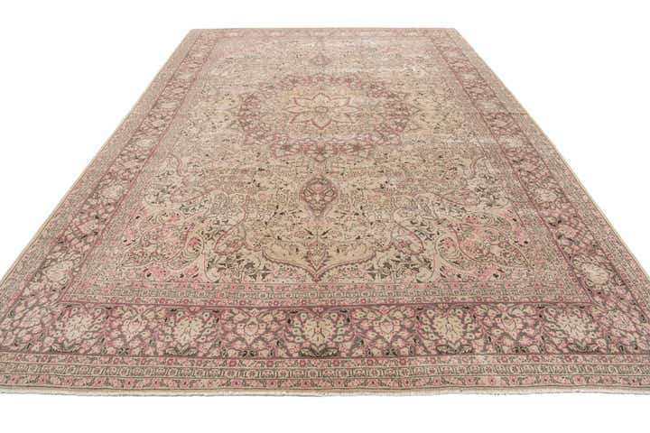 8' 4 x 12' 1 Hand Knotted Ultra Vintage Persian Wool Rug