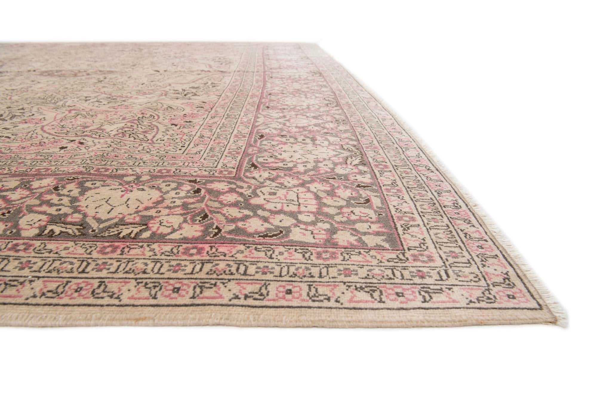 8' 4 x 12' 1 Hand Knotted Ultra Vintage Persian Wool Rug