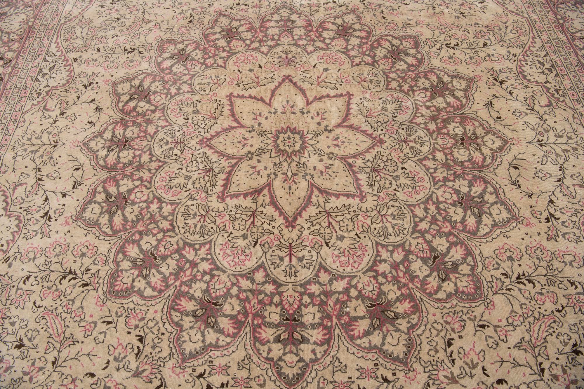 8' 4 x 12' 1 Hand Knotted Ultra Vintage Persian Wool Rug