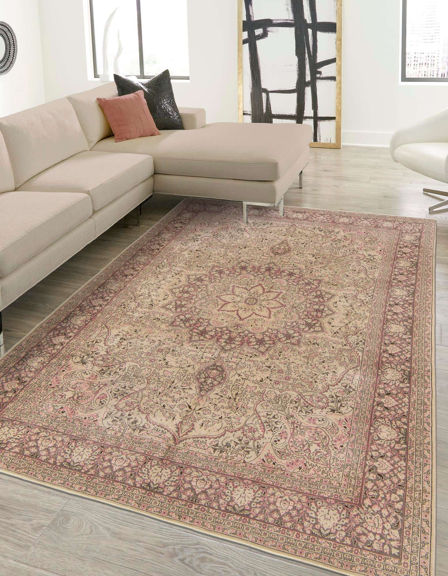 8' 4 x 12' 1 Hand Knotted Ultra Vintage Persian Wool Rug